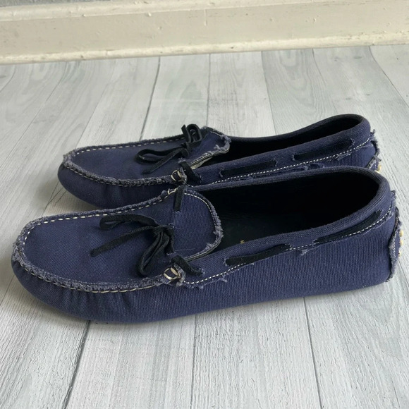 Del Toro Navy Blue Loafers Size 11 - Picture 5 of 10